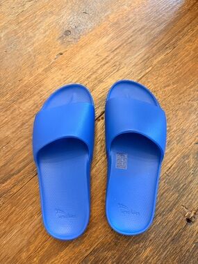 Bright Blue Slide Sandals
